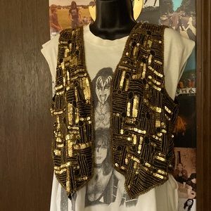 Vintage sequin layering vest ✨